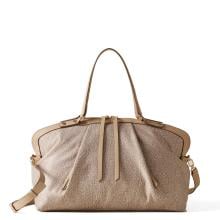 Borbonese Borsa a spalla Frame Medium Sabbia - 1
