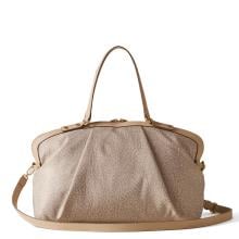 Borbonese Borsa a spalla Frame Medium Sabbia - 3