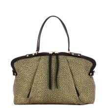 Borbonese Borsa a spalla Frame Medium OP Naturale Nero - 1