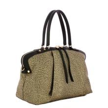 Borbonese Borsa a spalla Frame Medium OP Naturale Nero - 2