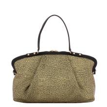 Borbonese Borsa a spalla Frame Medium OP Naturale Nero - 3