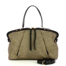 Borbonese Borsa a spalla Frame Medium OP Naturale Nero - 4