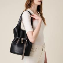 Borbonese Secchiello Premiere Small Nero Clay Grey - 2