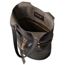 Borbonese Secchiello Premiere Small Nero Clay Grey - 5