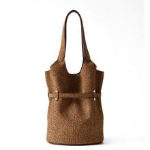 Borbonese Secchiello Small in camoscio OP Naturale - 3