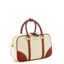 Borbonese Bauletto in tessuto Medium Beige Cuoio - 2