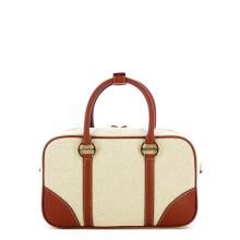 Borbonese Bauletto in tessuto Medium Beige Cuoio - 3