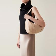 Borbonese Luna Bag in pelle Sabbia - 6