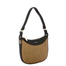 Borbonese Borsa a spalla Le Voile OP Naturale Nero - 2