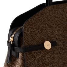 Borbonese Shopping Gemini Medium OP Naturale Nero - 4