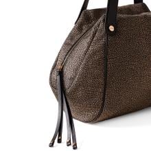 Borbonese Shopping Marie Large OP Naturale Nero - 4