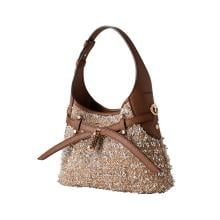 Borbonese Halo Mini Bag Carne Lurex Corteccia - 5