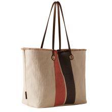 Borbonese Shopping Large Flight Corda Red Papaya Testa Moro - 2