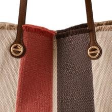 Borbonese Shopping Medium Flight Corda Red Papaya Testa Moro - 5