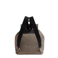 Borbonese Zaino Medium con patta OP Naturale Nero - 3