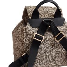 Borbonese Zaino Medium con patta OP Naturale Nero - 4