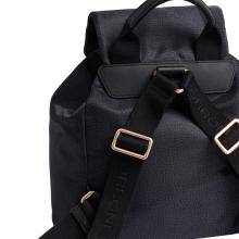 Borbonese Zaino Medium con patta Dark Black - 4
