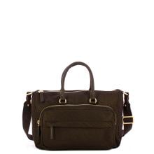 Borbonese Bauletto Medium con tracolla Cioccolato - 1