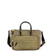 Borbonese Bauletto Medium con tracolla OP Naturale Nero - 1