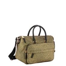 Borbonese Bauletto Medium con tracolla OP Naturale Nero - 2