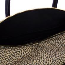 Borbonese Bauletto Medium con tracolla OP Naturale Nero - 5