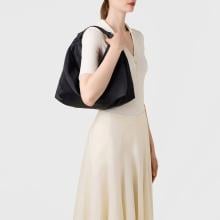 Borbonese Hobo Medium Plie Dark Black - 2