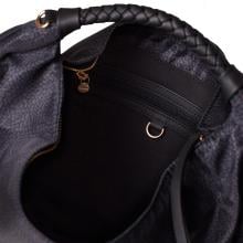 Borbonese Hobo Medium Plie Dark Black - 5