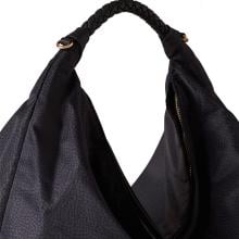 Borbonese Hobo Medium Plie Dark Black - 6