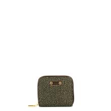Borbonese Portafoglio Small Zip Around Catrame - 1
