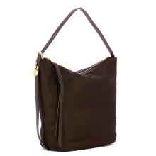 Borbonese Hobo Bag Prive Medium Cioccolato - 2