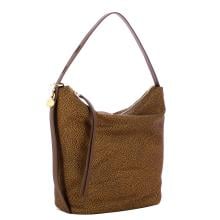 Borbonese Hobo Bag Prive Medium Castagno - 2
