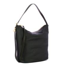 Borbonese Hobo Bag Prive Medium Dark Black - 2