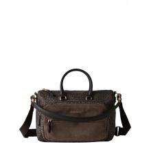 Borbonese Bauletto Medium Catrame Cenere - 1