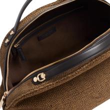 Borbonese Sexy Bag Medium camoscio OP Cumino Ebano - 5