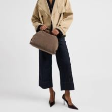 Borbonese Sexy Bag Medium Cenere Ebano - 2
