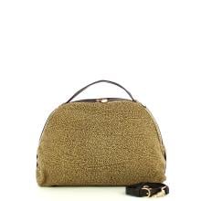 Borbonese Sexy Bag Medium camoscio OP Naturale Ebano - 4