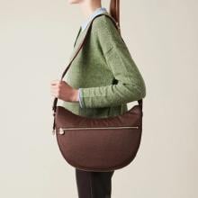 Borbonese Borsa Luna Bag Middle con taschino Noisette - 934108I15038 - 2
