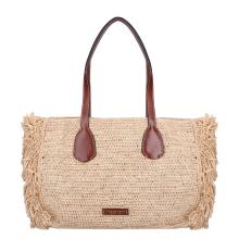 The Bridge Shopping Bag Luna in paglia Marrone Oro - 1