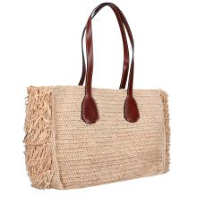 The Bridge Shopping Bag Luna in paglia Marrone Oro - 2