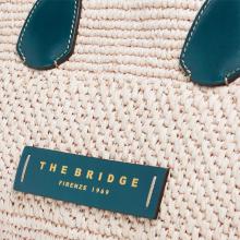 The Bridge Shopping Bag Luna in paglia Pavone - 4