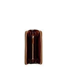 Coccinelle Portafoglio Metallic Soft Large Zip Around Cognac - 3