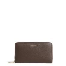 Coccinelle Portafoglio Metallic Soft Large Zip Around Brunette - 1