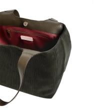 Coccinelle Borsa a spalla C-Easy corduroy Large Fango - 4