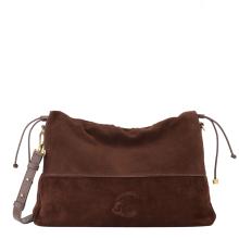 Coccinelle Borsa a spalla Lidia Suede Medium Brunette - 1