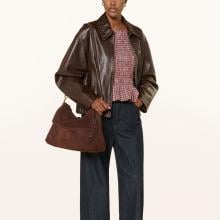 Coccinelle Borsa a spalla Lidia Suede Medium Brunette - 2