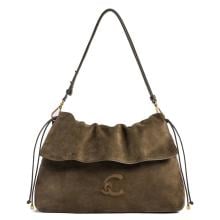 Coccinelle Borsa a spalla Lidia Suede Medium Fango - 1
