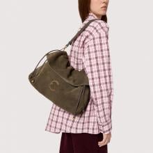Coccinelle Borsa a spalla Lidia Suede Medium Fango - 5