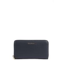 Coccinelle Portafoglio Metallic Soft Large Zip Around Midnight Blue - 1