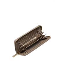 Coccinelle Portafoglio Metallic Soft Large Zip Around Warm Taupe - 2