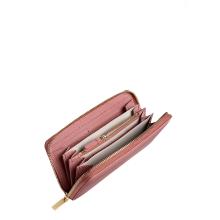 Coccinelle Portafoglio Metallic Soft Large Zip Around Winter Rose - 2